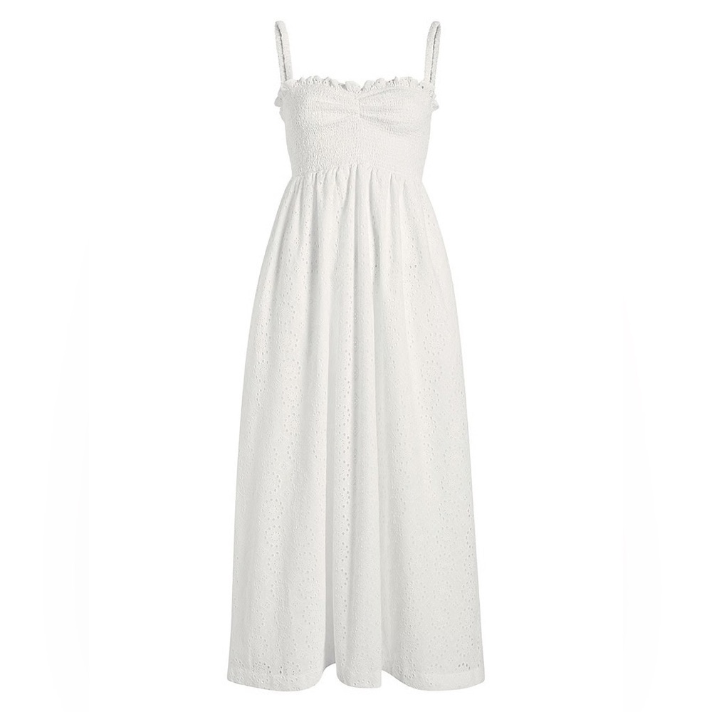 Hill House Home The Frida Nap Dress in white eyelet size XXS NWT